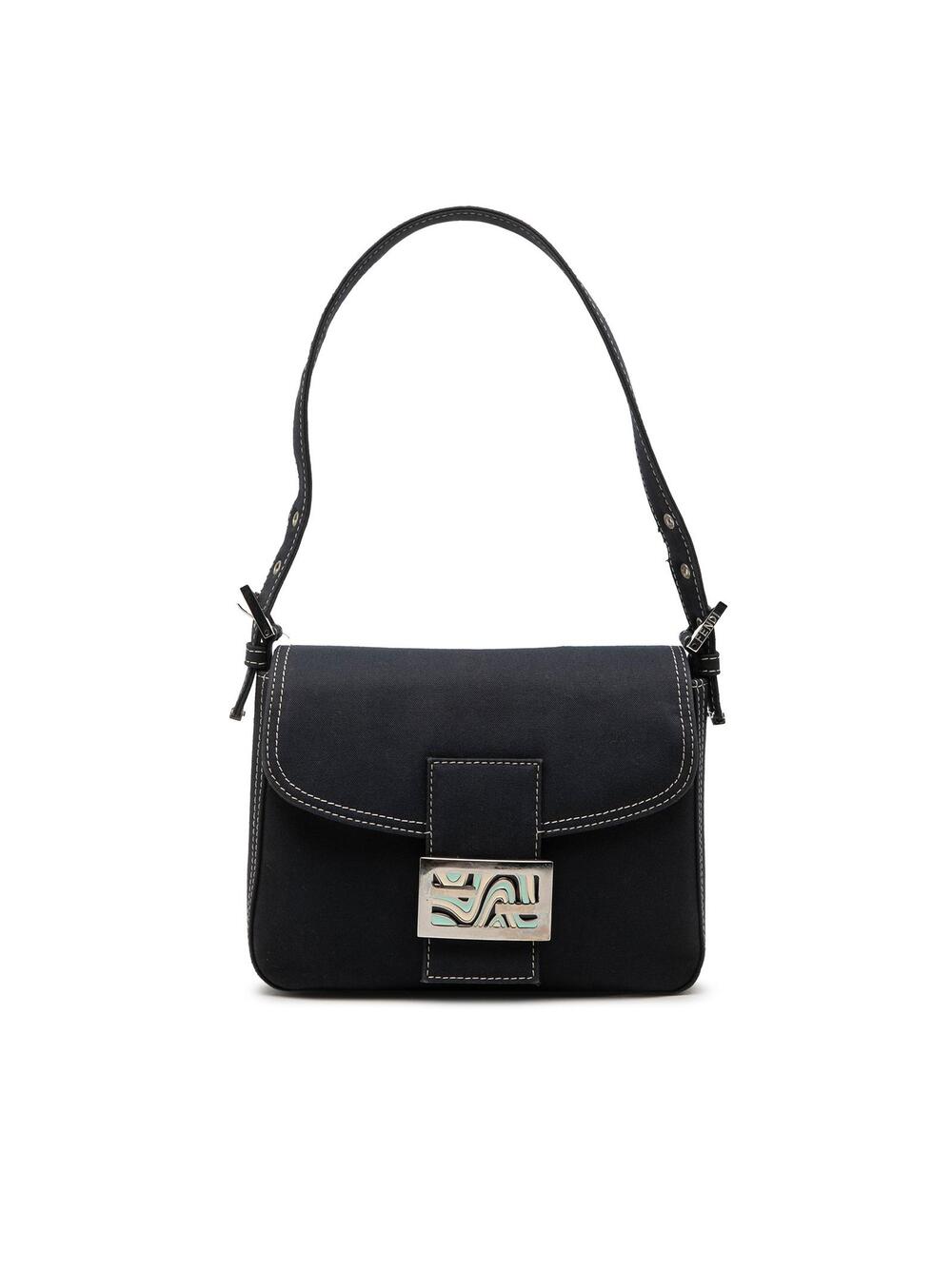 Fendi Canvas Ff Marble Flap Pre-Loved #338527F83B